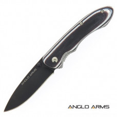 7 inch Lock Knive with Black and White Micarta Handle (883)