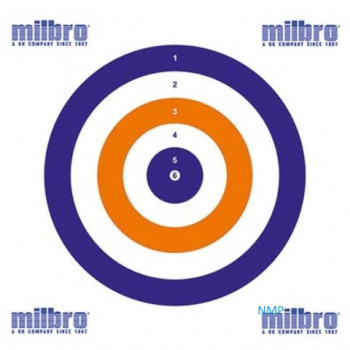 Milbro RED WHITE BLUE AIR GUN 14cm Card Targets ALL ROUNDER Pack of 100